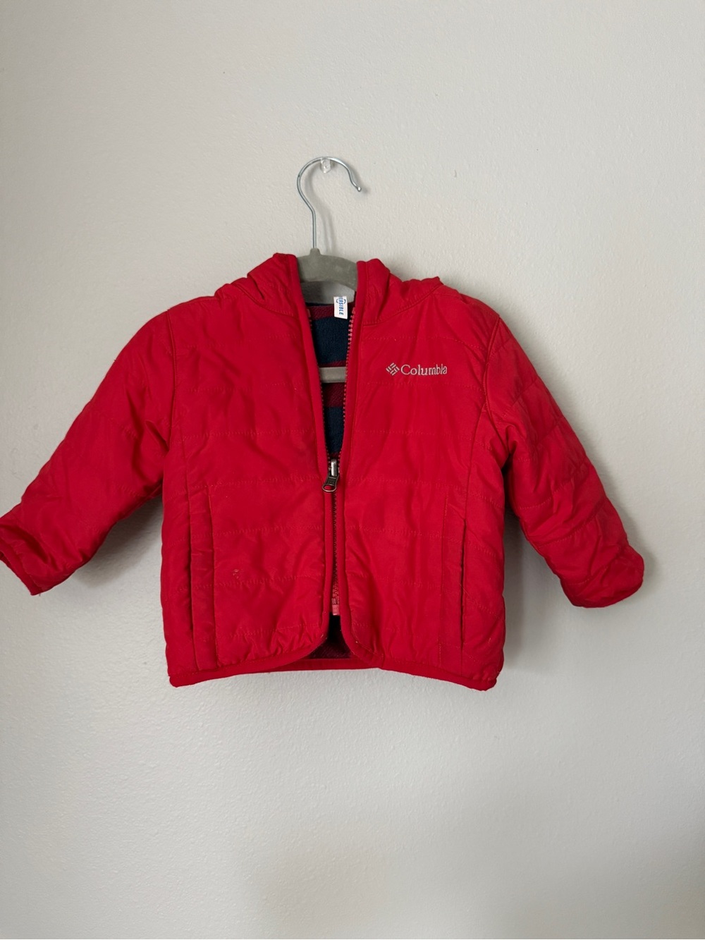 Columbia Kids Bright Red Hooded Puffer Jacket